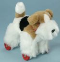 Foxterrier auf Radgestell