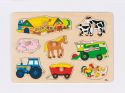 Farm wooden peg puzzle, suitable...