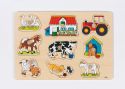 Farm wooden peg puzzle, suitable...