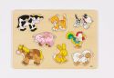 Farm animals wooden peg puzzle, ...