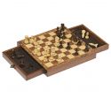 Magnetic chess set with drawers