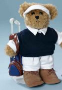 Golferbär mit Ausrüstung