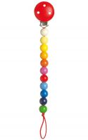 Colourful wooden beads on a clip...