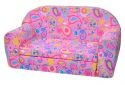 Softly upholstered kids sofa wit...