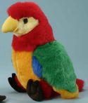 Coloured plush parrot