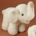 Wool elephant with trunk held high