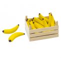 Bananas in fruit box, wooden