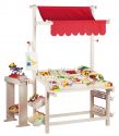 Marktstand aus Holz für Kinder a...
