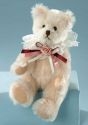 Mohair-Scheibenbär mit Rose