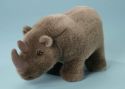 Standing plush rhino