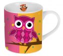 Cup in colourful owl design
	ce...